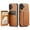 Brown, variant on Designed for iPhone 17 Case Wallet with RFID Blocking Card Holder PU Leather Credit Card Slots Cash Pocket Phone Cases for Men Women Back Flip Magnetic Clasp Protective Cover,Blue
