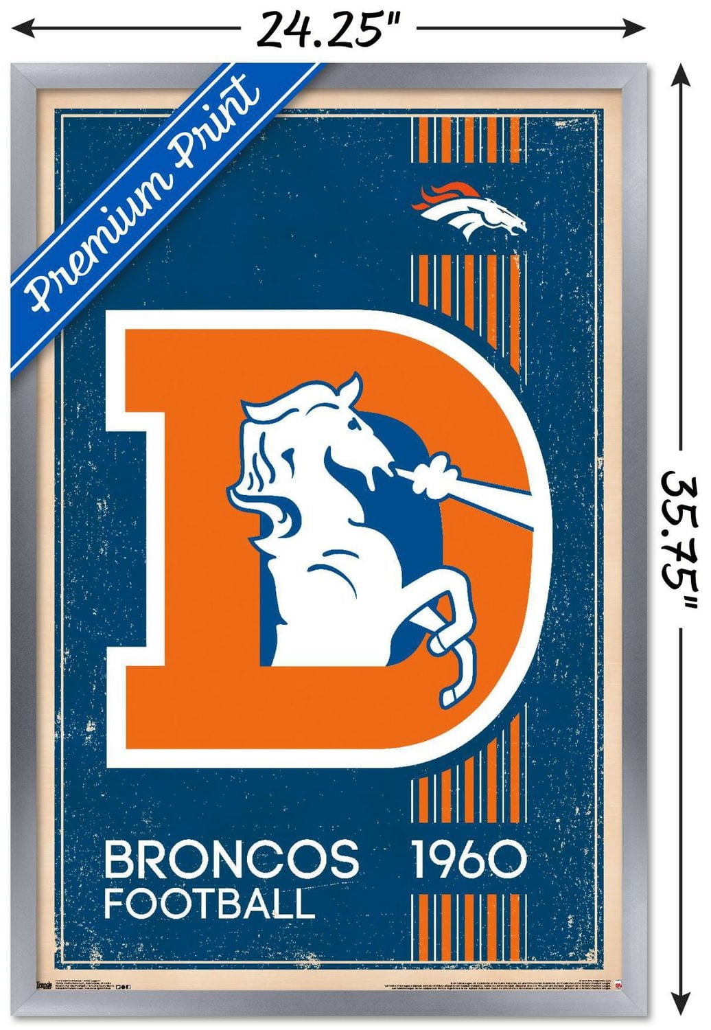 NFL Denver Broncos - Retro Logo 14 Wall Poster, 22.375" x 34"