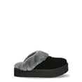 thumbnail image 4 of Joyspun Women's Faux Suede Platform Clog Slippers, 4 of 5