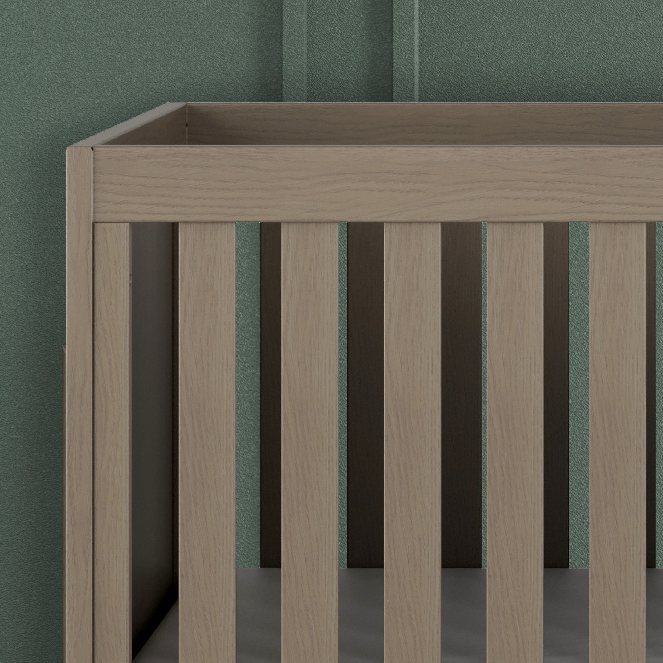 Child Craft Kieran Crib and Dresser Nursery Set, 3-in-1 Convertible Crib with 6-Drawer Dresser, Crescent Gray, 2-Piece