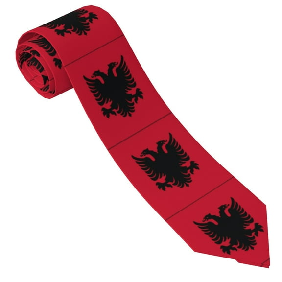 Men'S Albania Flag Tie Fashion Causal Printed Necktie