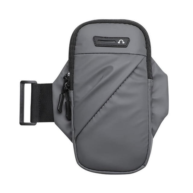 YOPTOP Arm Bag Sports Arm Bag Wear-resistant High Capacity Non-slip Comfortable Smooth Zipper Holder Splash-proof Armband Cell Phone Holder Gym Accessory,Grey,One Size