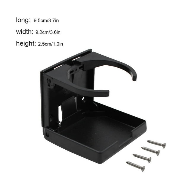 Folding Cup Holder Universal Stable Bottle Bracket Vehicle RV Marine Boat Drinks Rack Modified Component Organization Fittings Black Gear Adjustment