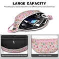 thumbnail image 4 of Fanny Pack Pink Christmas Santa and Tree Pattern Waist Pack Bag,Running Cross Bag,Waterproof Large Fanny Packs for Women Men for Travel Running Hiking Cycling, 4 of 6
