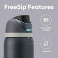 thumbnail image 3 of Owala FreeSip Insulated Stainless Steel Water Bottle with Straw for Sports and Travel, BPA-Free, 24oz, Foggy Tide, 3 of 3