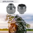 thumbnail image 3 of 14mm Motorcycle Slider Frame Aluminum Alloy Carbon Fiber Wheel Fairing Protection Crash Pad Protector Guard 48mm 46mm Titanium Tone 2 Pcs, 3 of 7