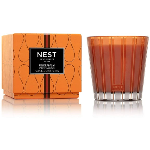 NEST Fragrances 3-Wick Candle- Pumpkin Chai , 21.2 oz