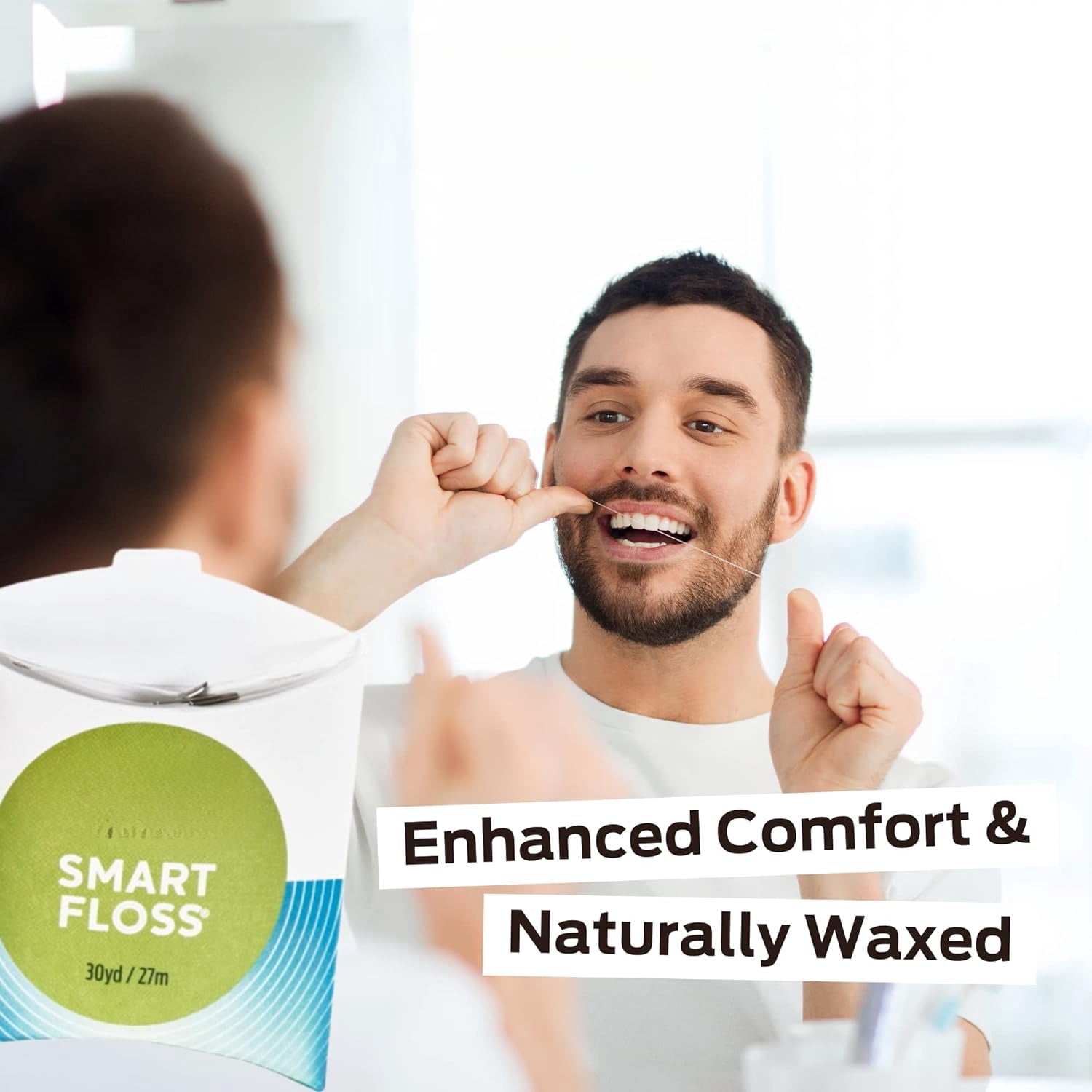 Smart Floss, 30 yds, Dental Floss - Natural Cardamom Flavor Colors May Vary (3 Pack)