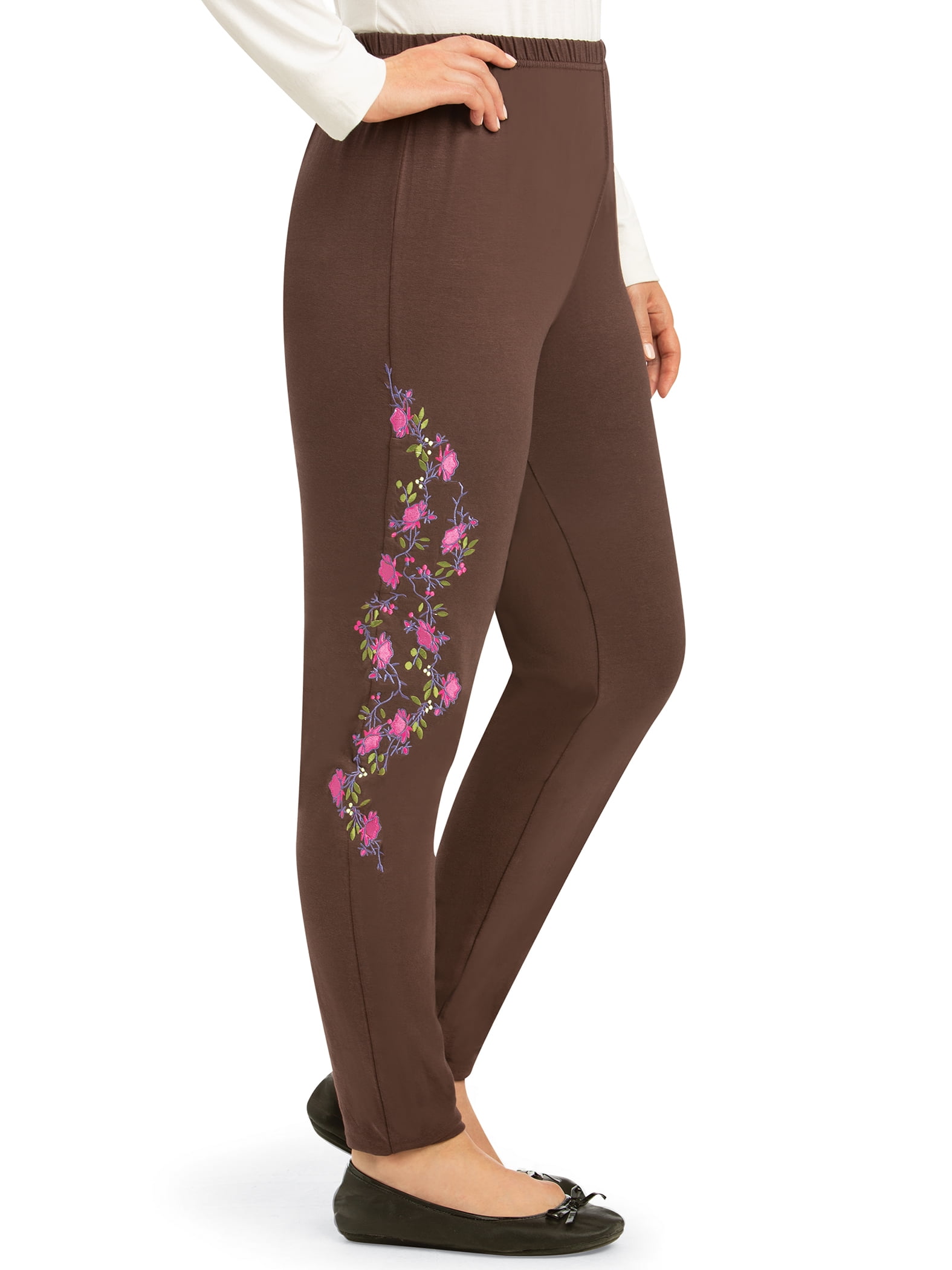 Double Floral Embroidered Stylish Pull 