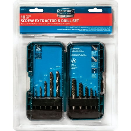

CENTURY DRILL & TOOL Century Drill & Tool 10-Piece High Speed Steel & Spiral Screw Extractor