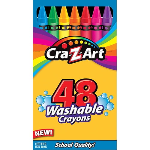 CraZArt Washable Crayons, 48 Count
