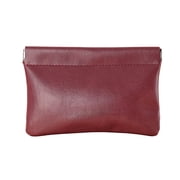Taotanxi Genuine Leather Small Zipper Pouch Coin Purse for Women Change Holder for Men Size 4 x 6