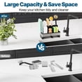 thumbnail image 6 of LIZEVINC Sink Caddy Organizer, Stainless Steel Kitchen Caddy with 360° Self-Drain Sponge Caddy, Removable Brush Holder, Soap & Dishcloth Storage Rack, Rustproof, Non-Slip, for Countertop Organizer, 6 of 8