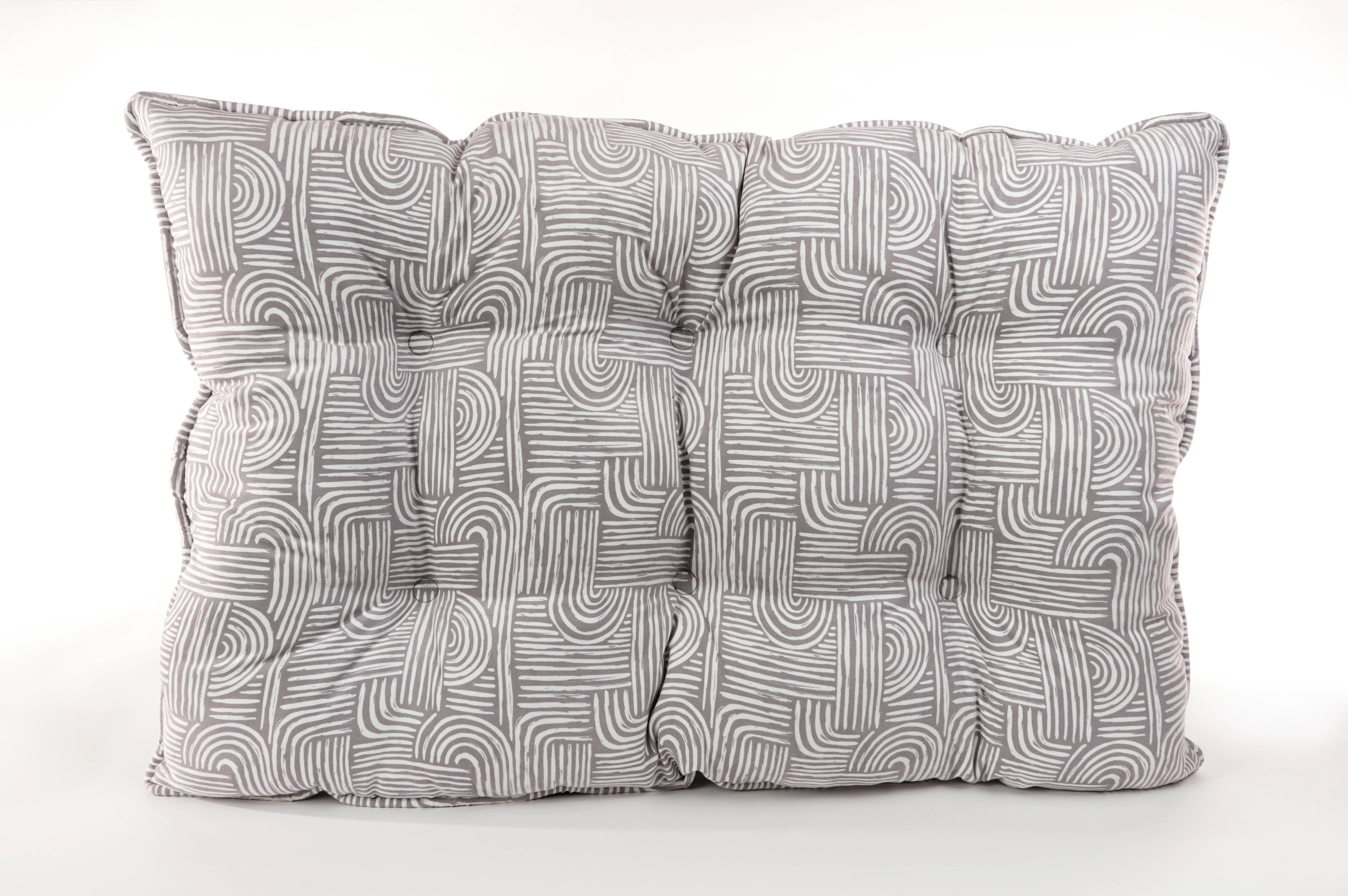 Elle Printed Microsuede Tufted Mat with Plush Bottom