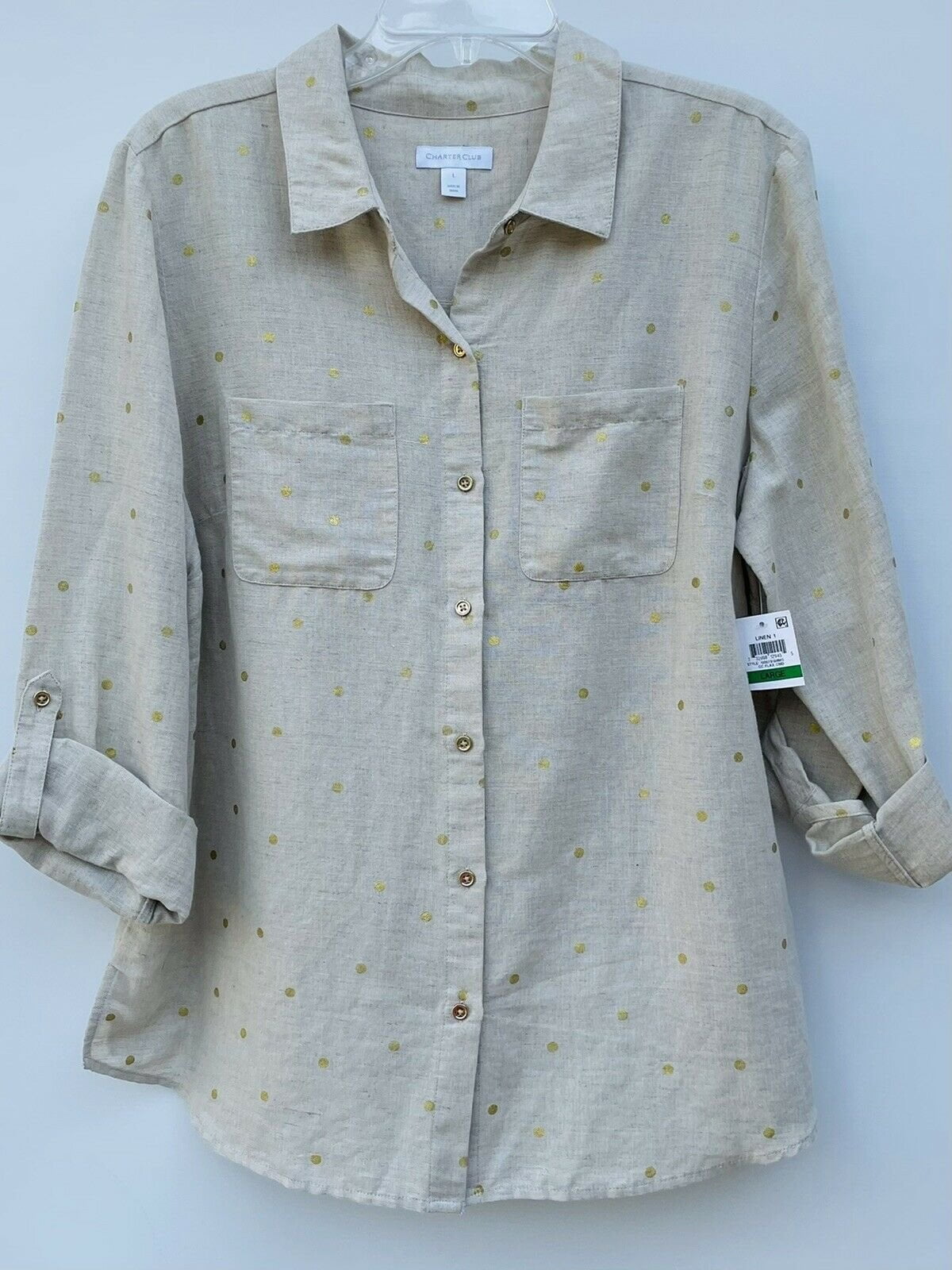 Charter Club Women's Polka Dot Shirt 