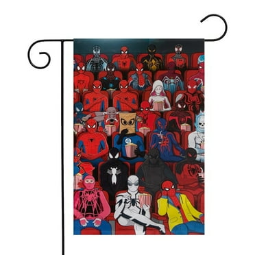 Spider-Men Garden Flag 12×18 Inch Double Sided for Outdoor Halloween Fall Holiday Outdoor Decoration Seasonal Yard Flag