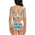 thumbnail image 3 of Kdxio Not All Who Wander Are Lost1 Print Women's 2 Piece High Waisted Wrap Spaghetti Strap Summer Swimsuit Bikini Set-X-Large, 3 of 7