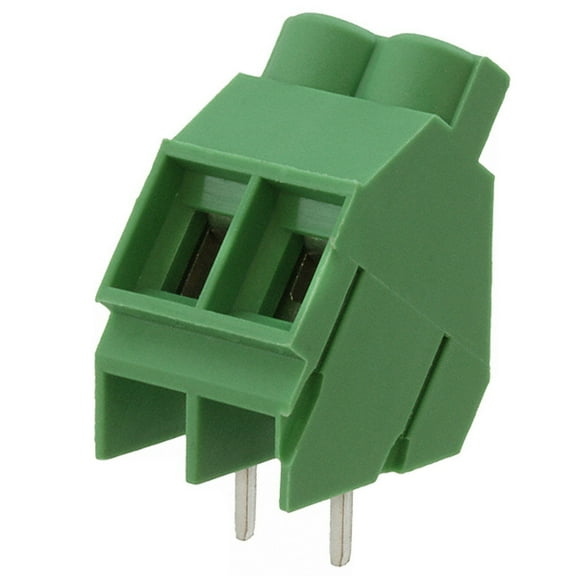 Pack of 4 1720033 Connector Wire 2 Position to Board Terminal Block 35° (145°) Angle with Board 0.250 (6.35mm) Through Hole : RoHS