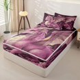 thumbnail image 2 of Homewish Kawaii Dragon Zipper Full Size Comforter Sets with Fitted Sheet and 2 Pillowcases,Lavender Rose Floral Zipper Bedding Set,Pink,Pink Reversible,4pcs, 2 of 8