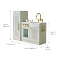 thumbnail image 5 of Teamson Kids Little Chef Chester Wooden Play Kitchen Set with Separate Fridge, Oven & 12 Food Accessories, Green, 5 of 9
