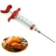 thumbnail image 1 of BBQ Meat Syringe Marinade Injector Poultry Turkey Chicken Flavor Syringe Cooking Sauce Injection Tool Kitchen Accessories, 1 of 7