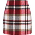 thumbnail image 2 of Falda a cuadros de cintura alta para mujer Vino CH Vino CH Xishao ropa, 2 of 2
