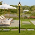 thumbnail image 2 of Street Light Pole 10ft Tall, Black Galvanized Heavy-Duty Metal Solar Street Lamp Mounting Post Outdoor Street Lamp Post for Outdoor Courtyard Parking Lot Lighting Fixtures, 2 of 14
