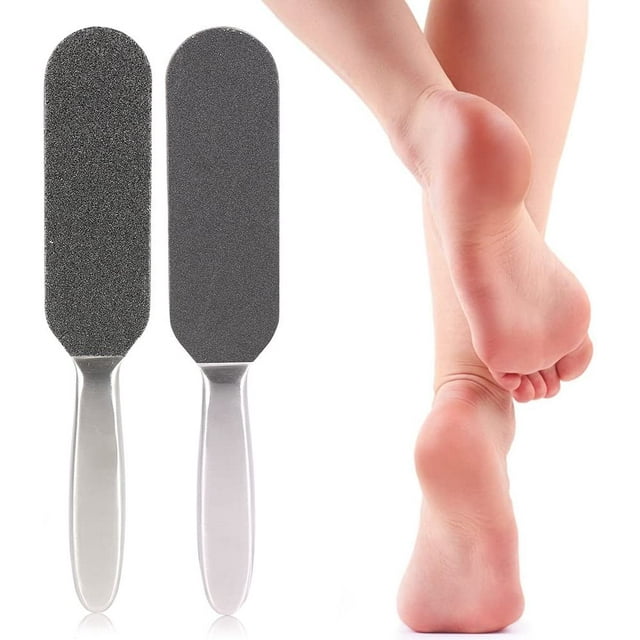 Double Sided Foot File Pedicure Rasp Tool Hard Dead Skin Callus Remover Feet Skin Care with 10Pcs Sand Paper