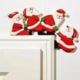 thumbnail image 1 of Decoración navideña para marco de puerta con Papá Noel y ángeles, decoración navideña para puertas y ventanas con renos de Papá Noel, puertas, ventanas y paredes del hogar: Papá Noel, rojo, 1 of 2