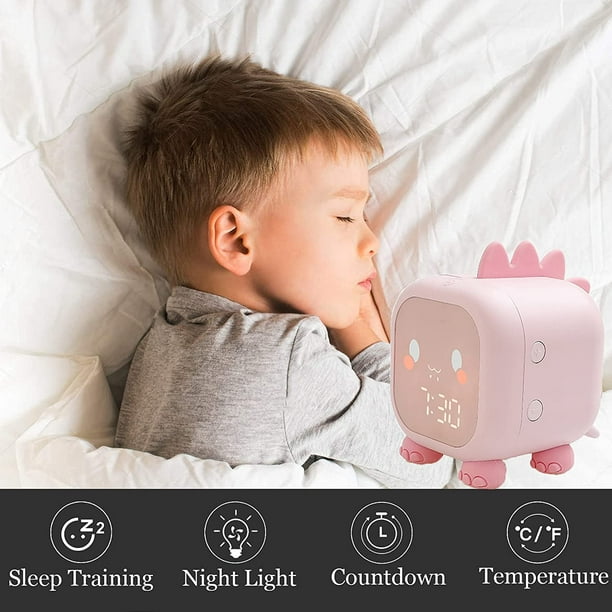 Réveil Pour Enfants Veilleuse Pour Chambre à Coucher Enfants Sleep Trainer  Light Blue