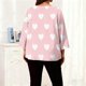 thumbnail image 5 of TaTaai Gradient Plus Size Long Sleeved T-shirt, Women's Round Neck Lightweight Top, All Seasons Garment, Casual Daily Party Dating Work Home Vacation Birthday Outfit, Hand Wash Gift, 5 of 6