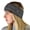 Dark Melange Gray, variant on Soft Stretch Cable Knit Side Epoxy Button for Mask Fuzzy Lined Ear Warmer Headband, Dark Melange Gray