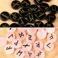 thumbnail image 3 of Daily Mix Store Crystal Agate Rune Stone Set, 25pcs Polished Divination Stone with Blank Witch Runes, Smooth Natural Gemstone Set for Divination, Meditation, Witchcraft & Spiritual Rituals, 3 of 9