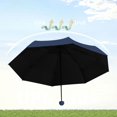 thumbnail image 1 of plegable pequeño, compacto, ultraligero, resistente al agua, a la lluvia y con protección solar para viajes y actividades al aire libre. Azul, 1 of 8