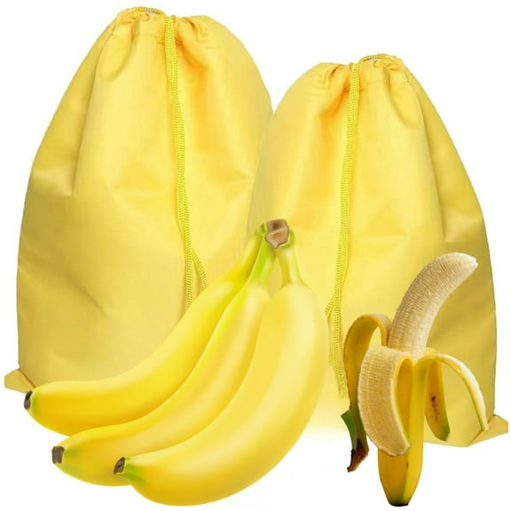 2 Pack Banana Saver Storage Bags Prevent Ripening-Banana Fresh-Keep Bananas Fresh Longer, Yellow