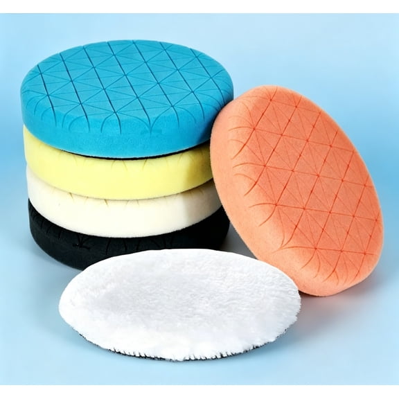 6PcsCutting Polishing Pad Kit, Car Detailing Polishing Pad Set, for Polishing and Waxing(6 Inch)