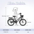 thumbnail image 4 of POVANLI 20" Girls Bike with Detachable Basket,Kid Bicycle for 6-8 Years Old,No Training Wheels Included Gift Purple, 4 of 7