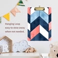 thumbnail image 4 of FORMRS Acrylic Clipboard with Low Profile Clip Standard A4 Letter Size, 12.5" x 9", Blue Geometric, 4 of 8