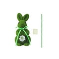 thumbnail image 3 of Lunxisen 2 Pcs Easter Decorations Flocked Bunnies Figurine Flocking Rabbit Tabletop Ornament for Easter Centerpieces for Spring Home Office Table Decor,Party Supplies, 3 of 9