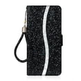 thumbnail image 2 of Leather For Samsung Galaxy S26 Ultra 5G Case 6.9",Glitter Sparkly Bling Flip Wallet Leather Case With Card Holder Shockproof Kickstand Protective Phone Cases Cover,Black,For Galaxy S26 Ultra 5G, 2 of 7