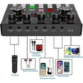thumbnail image 3 of V8S Audio Mixer with Voice Changer,Podcast Mixer,Sound Card for Phone Gaming Karaoke Studio Live Streaming Podcast, 3 of 5