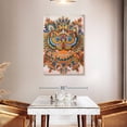 thumbnail image 3 of Elephant Stock Kaleidoscope Cats Iv Wall Art - Vertical Canvas Wall Art - Living Room Wall Decor - Abstract Canvas - Orange And Yellow Decor By Louis Wain - 30" x 45", 3 of 8