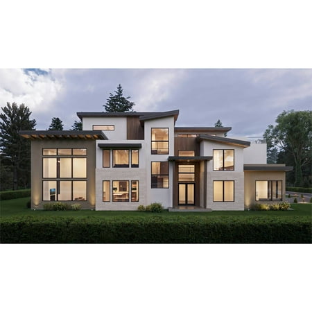 The House Designers: THD-5909 Builder-Ready Blueprints to Build a Grand Three-Story Contemporary House Plan with Volume Living and Crawlspace Foundation (5 Printed Sets)