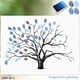thumbnail image 2 of 1 juego de árbol de bodas con huella dactilar para bodas, eventos y fiestas, 30 x 40 cm, regalo de boda. Azul, 2 of 7