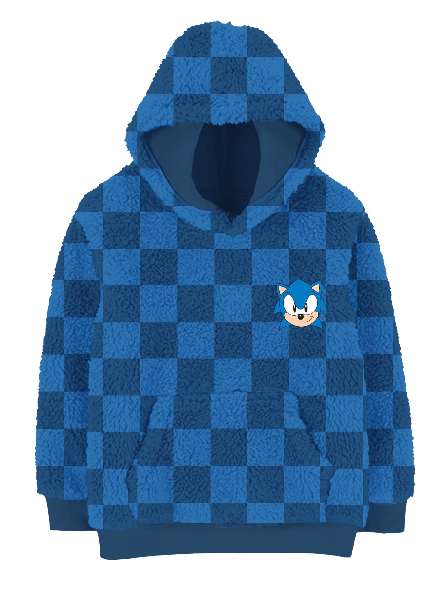 Sonic the Hedgehog, Boys' & Big Boys' Hooded Woobie, Sonic Toon Head, Sizes 4-18