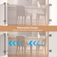 thumbnail image 6 of XJD 55" Retractable Baby Gate Extra Wide Safety Gates Child Gate for Indoor/Outdoor 33" Tall, Gray, 6 of 11