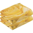 thumbnail image 2 of GZHJMY Yellow Rose Hand Towel Cotton Soft Absorbent Bath Hand Towels Decor, Multipurpose for Kitchen, Hotel, Spa, Yoga, Gym, Set of 2, 2 of 7