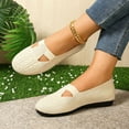 thumbnail image 4 of Miluxas Women’s Flats Shoes Comfortable Knit Solid Color Round Toe Slip on Casual Ballet Flats Dress Shoes Beige 6(37), 4 of 8