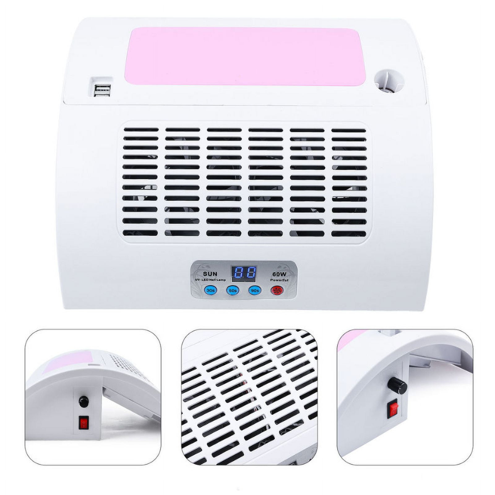 UV Led Nail Lamp Gel Polish Dryer Electric Drill Machine Nail Dust Collector Fan Vacuum Cleaner Multifuncion Manicure Machine ,Efficient Heat Dissipation