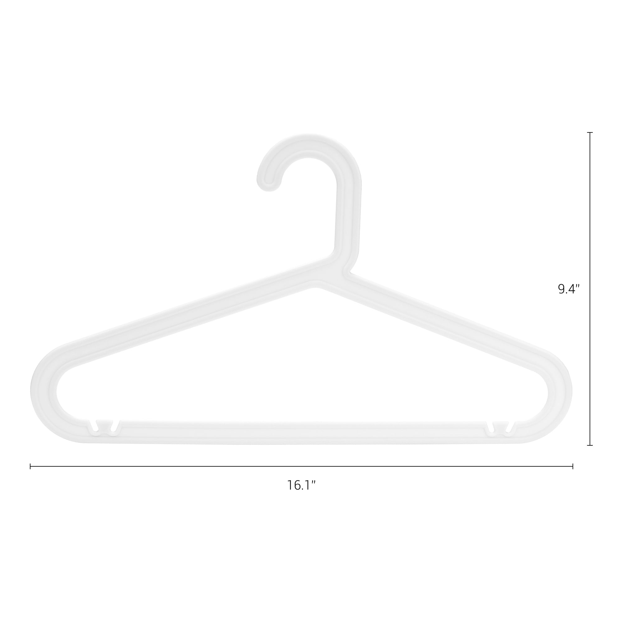 Unique Bargains Hangers Plastic Durable Space Saving Clothes Hangers 30 Packs White